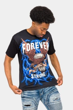 Forever Strong Eagle T-Shirt -Victorious TS7434 BLK 4