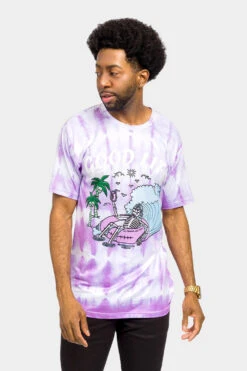 Skeleton Party Tie Dye T-Shirt -Victorious TS7437 PUR 1