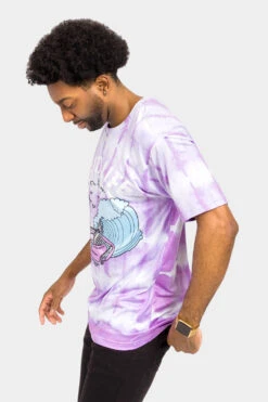 Skeleton Party Tie Dye T-Shirt -Victorious TS7437 PUR 2