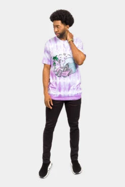 Skeleton Party Tie Dye T-Shirt -Victorious TS7437 PUR 5