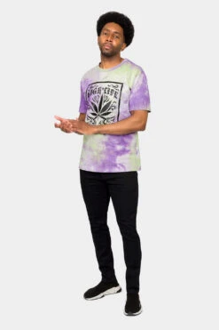 High Life Tie Dye T-Shirt -Victorious TS7440 PUR 5
