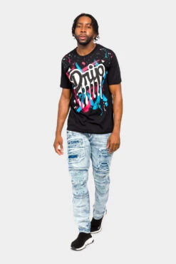 Splatter Drip T-Shirt 16 Splatter Drip T-Shirt -Victorious TS7447 BLK 5