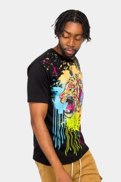 Sparkle Splashed Tiger T-Shirt 17 Sparkle Splashed Tiger T-Shirt -Victorious TS7448 BLK 4