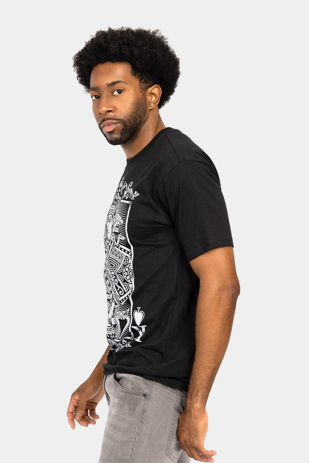 Rhinestone Studded King Of Hearts T-Shirt 4 Rhinestone Studded King Of Hearts T-Shirt - Image 2