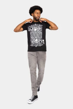 Rhinestone Studded King Of Hearts T-Shirt 16 Rhinestone Studded King Of Hearts T-Shirt -Victorious TS7455 BLK 5