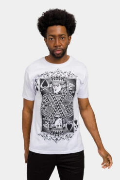 Rhinestone Studded King Of Hearts T-Shirt 17 Rhinestone Studded King Of Hearts T-Shirt -Victorious TS7455 WHT 1