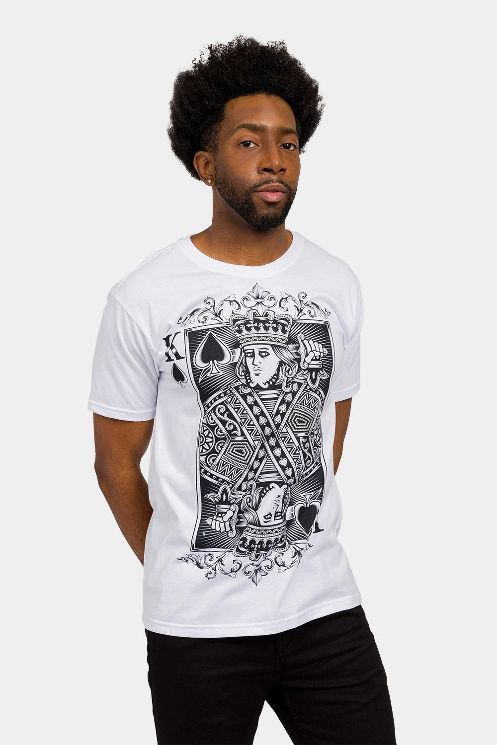 Rhinestone Studded King Of Hearts T-Shirt 11 Rhinestone Studded King Of Hearts T-Shirt - Image 9