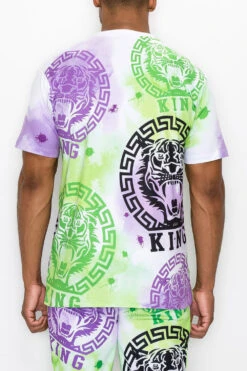 Tie Dye King Tiger T-Shirt -Victorious TS7460 MIST 5