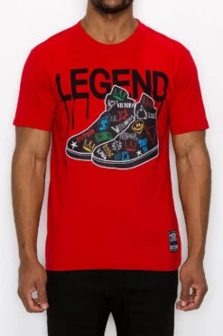 Legend Shoes Graphic T-Shirt -Victorious TS7468 RED 1