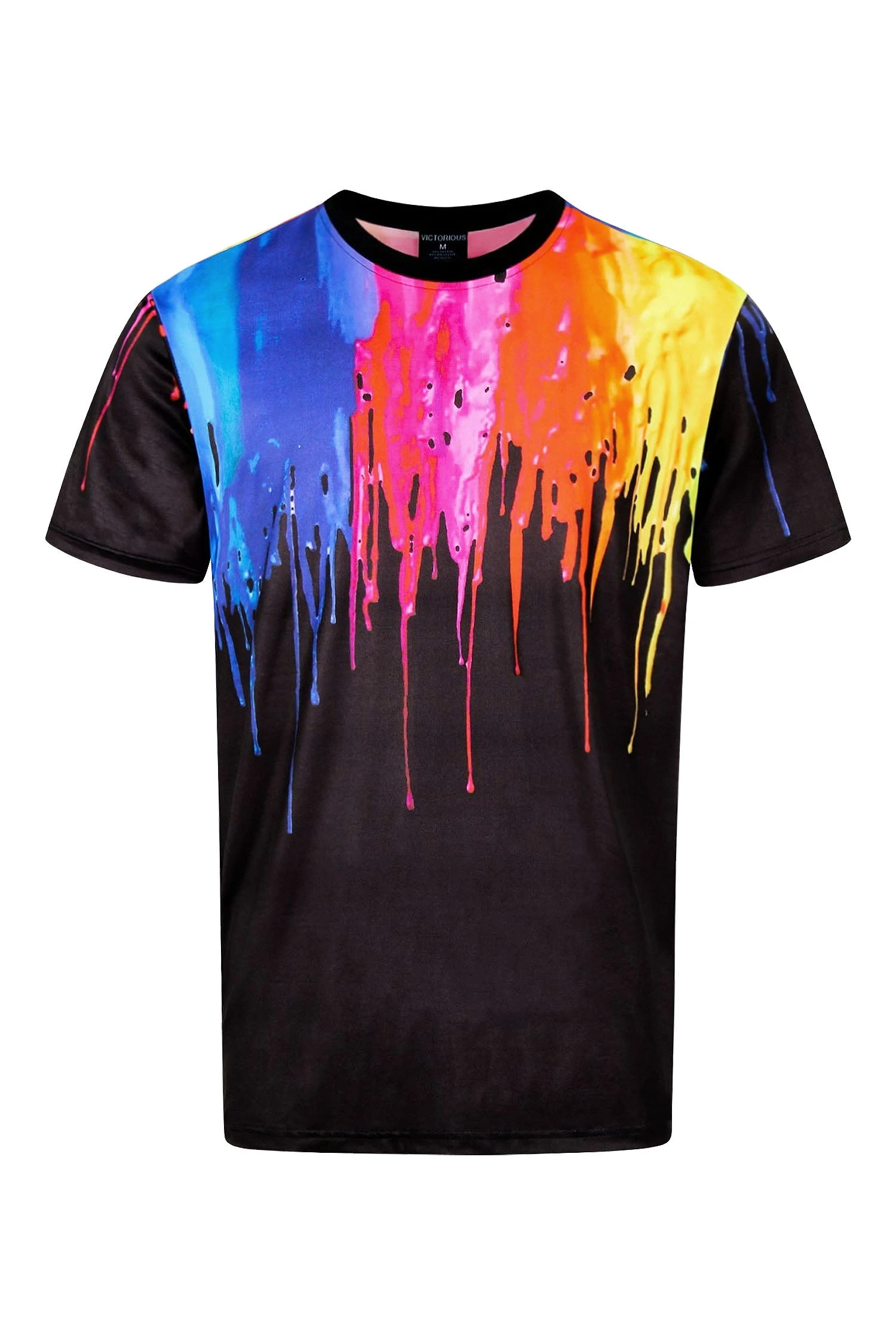Men's Abstract Paint Drip Graphic T-Shirt 5 Men's Abstract Paint Drip Graphic T-Shirt - Image 3