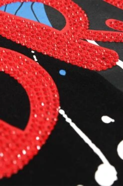 Men's Drippin Rhinestones Skull Butterflies Graphic T-Shirt 19 Men's Drippin Rhinestones Skull Butterflies Graphic T-Shirt -Victorious TS7489 BLK 3