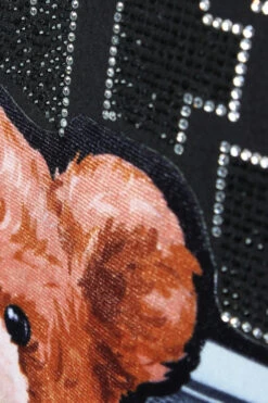 Money Stacks Crystal Embellished Bear T-Shirts 14 Money Stacks Crystal Embellished Bear T-Shirts -Victorious TS7492 BLK 2