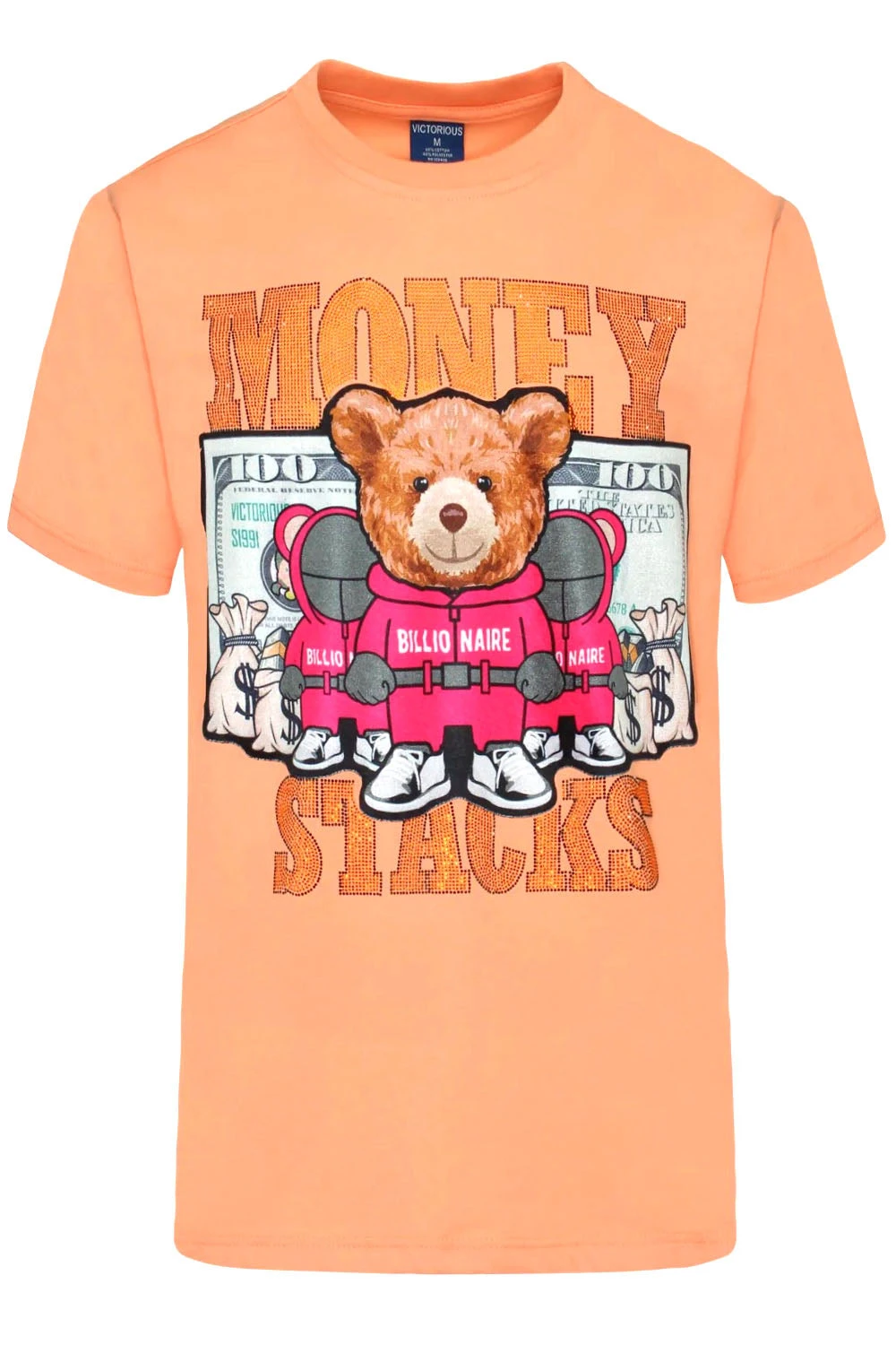 Money Stacks Crystal Embellished Bear T-Shirts 8 Money Stacks Crystal Embellished Bear T-Shirts - Image 6