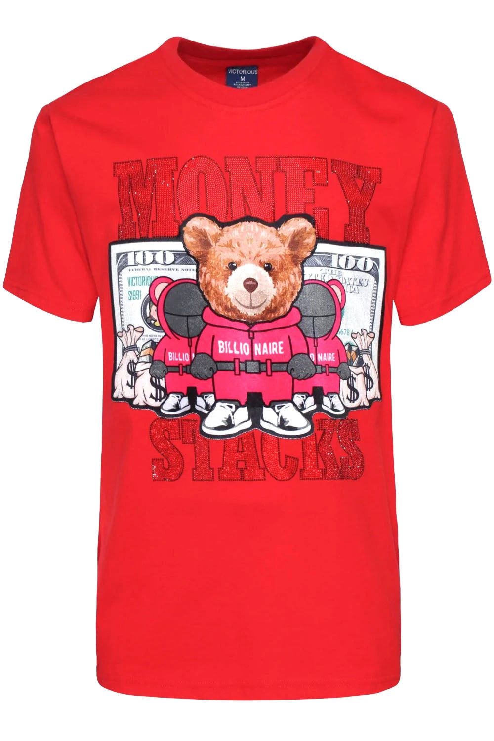 Money Stacks Crystal Embellished Bear T-Shirts 12 Money Stacks Crystal Embellished Bear T-Shirts - Image 10