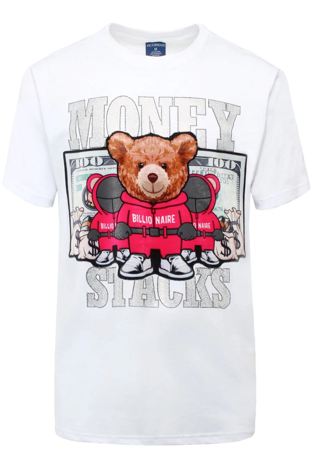 Money Stacks Crystal Embellished Bear T-Shirts 10 Money Stacks Crystal Embellished Bear T-Shirts - Image 8
