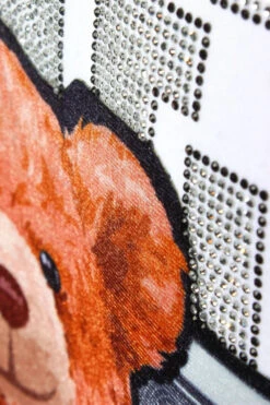 Money Stacks Crystal Embellished Bear T-Shirts 21 Money Stacks Crystal Embellished Bear T-Shirts -Victorious TS7492 WHT 2