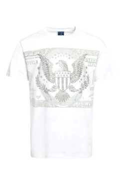 Men's Money Print Rhinestone Graphic T-Shirt