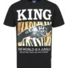 Men's King The World Is A Jungle Tiger Graphic T-Shirt -Victorious TS7507 BLK 1