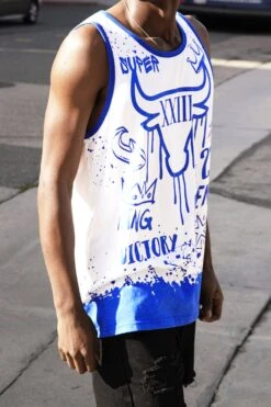 Men's Legend Graffiti Graphic Tank Top -Victorious TT107 RBL 1