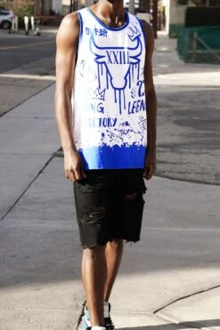 Men's Legend Graffiti Graphic Tank Top -Victorious TT107 RBL 2