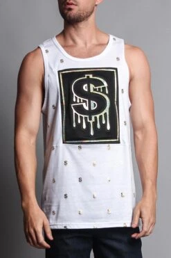 Chrome Money Tank Top 22 Chrome Money Tank Top -Victorious TT56 WHT 1