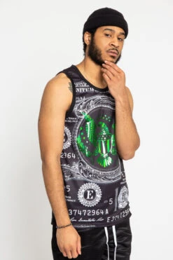 Iridescent Money Tank Top -Victorious TT72 BLK 4