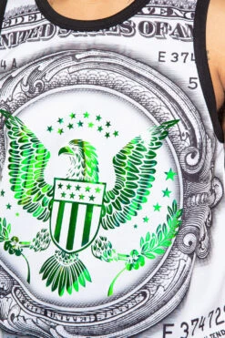 Iridescent Money Tank Top -Victorious TT72 WHT 6