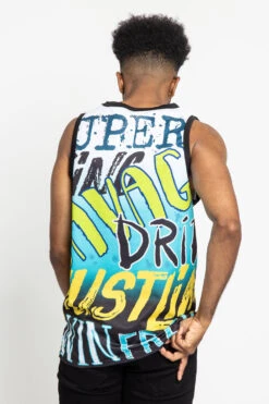 Big Graffiti Tank Top -Victorious TT78 BLU 3