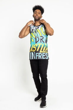 Big Graffiti Tank Top -Victorious TT78 BLU 5