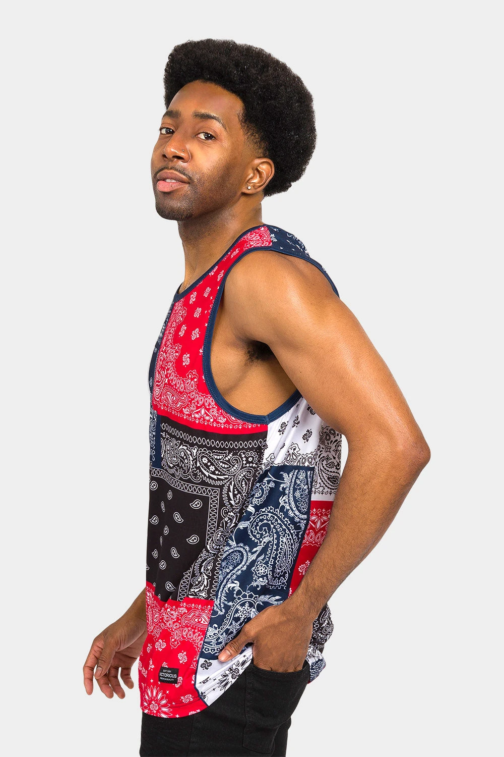 Bandana Paisley Colorblock Tank Top 4 Bandana Paisley Colorblock Tank Top - Image 2