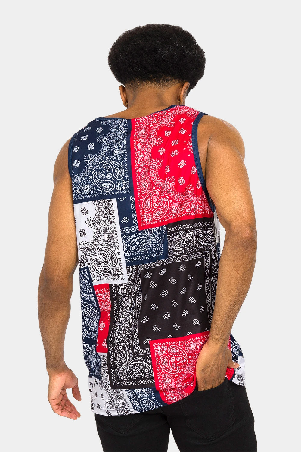 Bandana Paisley Colorblock Tank Top 5 Bandana Paisley Colorblock Tank Top - Image 3
