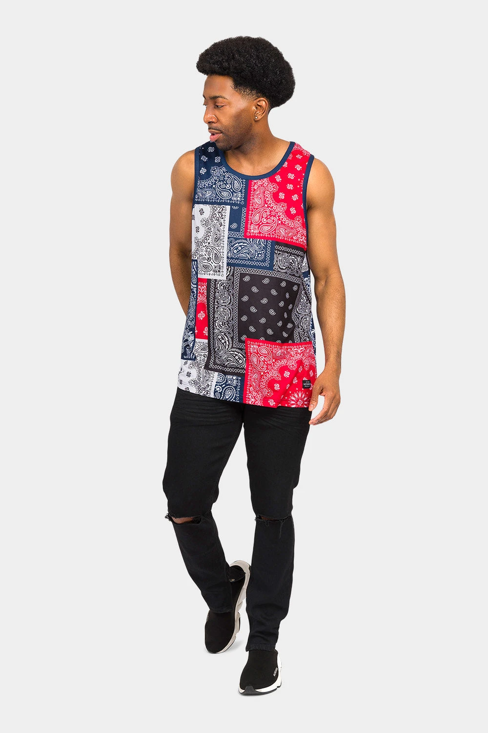 Bandana Paisley Colorblock Tank Top 7 Bandana Paisley Colorblock Tank Top - Image 5