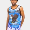 Fearless Eagle Tie Dye Tank Top 1 Fearless Eagle Tie Dye Tank Top -Victorious TT94 BLU 1