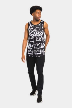 Crowned King Tank Top -Victorious TT97 BLK 5