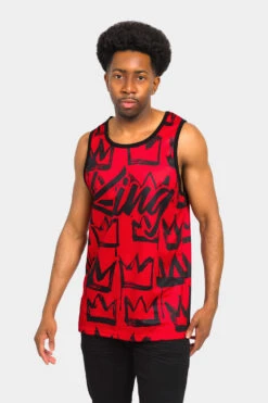 Crowned King Tank Top -Victorious TT97 RED 1