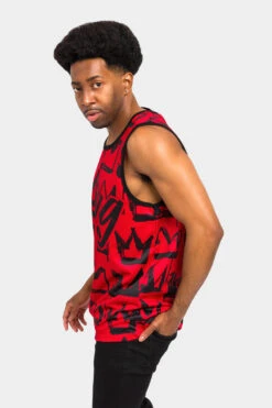 Crowned King Tank Top -Victorious TT97 RED 2