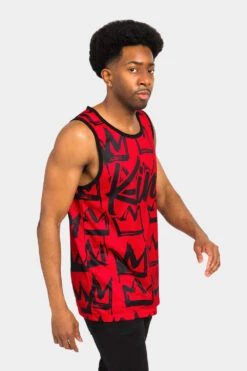 Crowned King Tank Top -Victorious TT97 RED 4