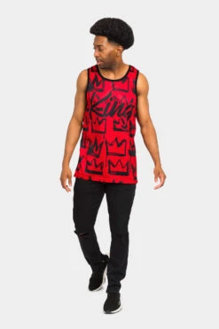 Crowned King Tank Top -Victorious TT97 RED 5