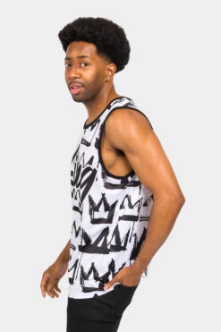 Crowned King Tank Top -Victorious TT97 WHT 2