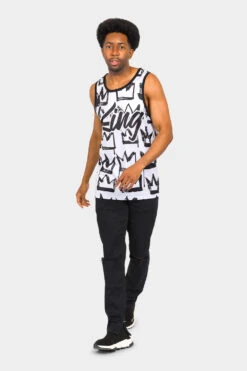 Crowned King Tank Top -Victorious TT97 WHT 5