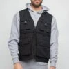 Utility Buckled Pocket Vest -Victorious VT002 BLK 1