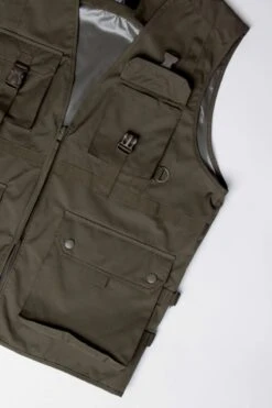 Utility Buckled Pocket Vest -Victorious VT002 OLV 6